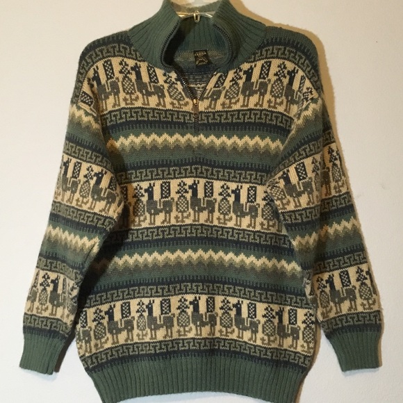 Vintage Sweaters - Llama Sweater Alpaca Oversized Fabisa Peru Slouchy